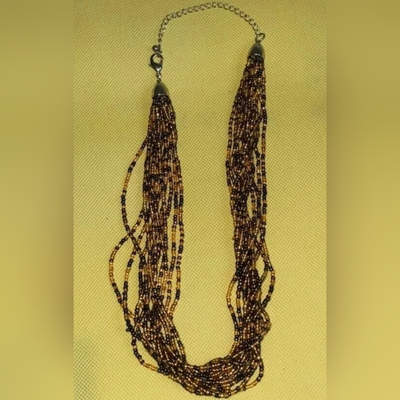 Vintage Beaded Multistrand Torsade Neckalce - Picture 1 of 1